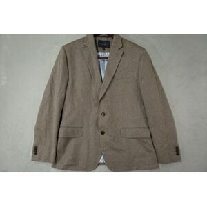 Banana Republic Blazer Men 42S Brown Herringbone Tailored Fit Sport Coat